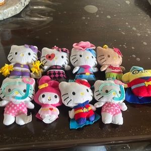 Hello Kitty plush keychains